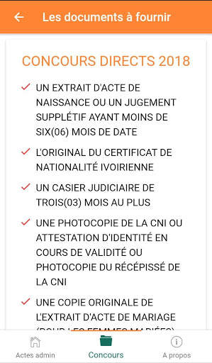 Pièces administratives CI screenshot 6