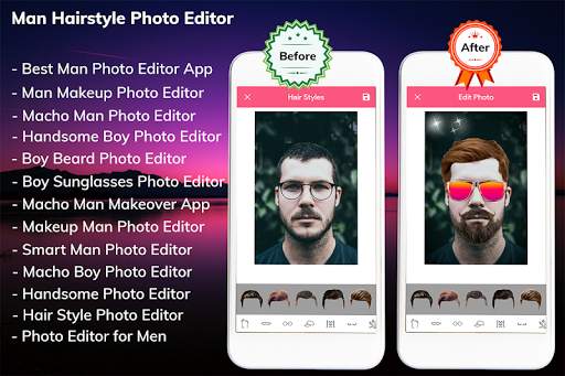 Men Camera Photo Editor:Hairstyles,Beard,Mustache screenshot 1
