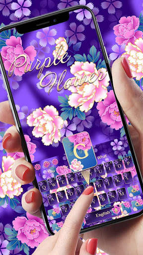 Purple Flower keyboard screenshot 1