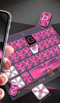 Silver Pink Metal Keyboard Theme screenshot 5