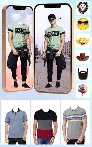 Men T Shirt Photo Suit Editor - Design T Shirt screenshot 1
