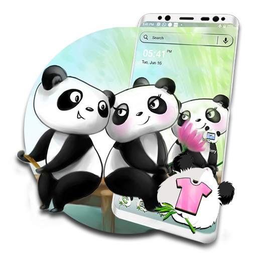 Cute Panda Love Theme Launcher 1.0.1