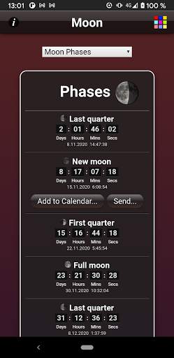 Moon Phases screenshot 2
