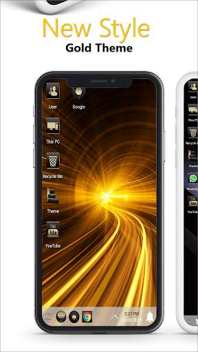 Golden Theme For Computer Launcher screenshot 1
