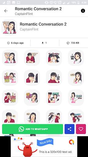 Couple Stickers For WhatsApp - WAStickerApps screenshot 3