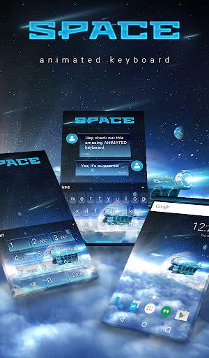 Space Animated Keyboard   Live screenshot 1