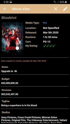 DML Mobile DVD/Blu Ray Movie Library screenshot 3