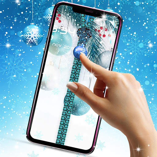 Winter snow lock screen screenshot 4