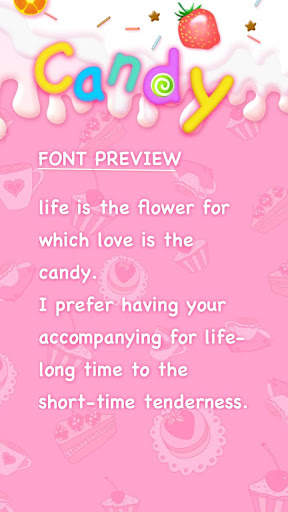 Candy Font for FlipFont , Cool Fonts Text Free screenshot 1