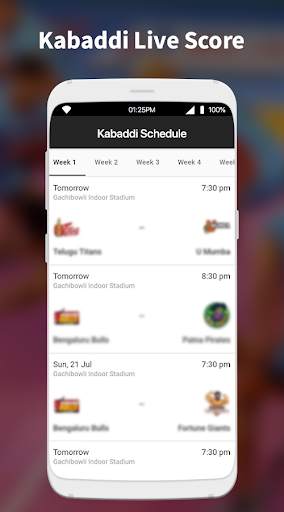 Kabaddi Live Score -Live Match screenshot 2