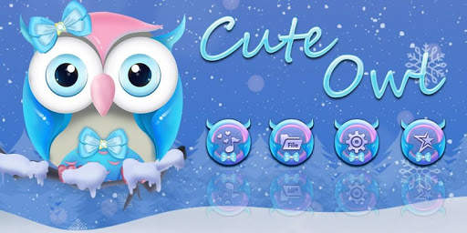 Cute Bowknot Owl Theme screenshot 4
