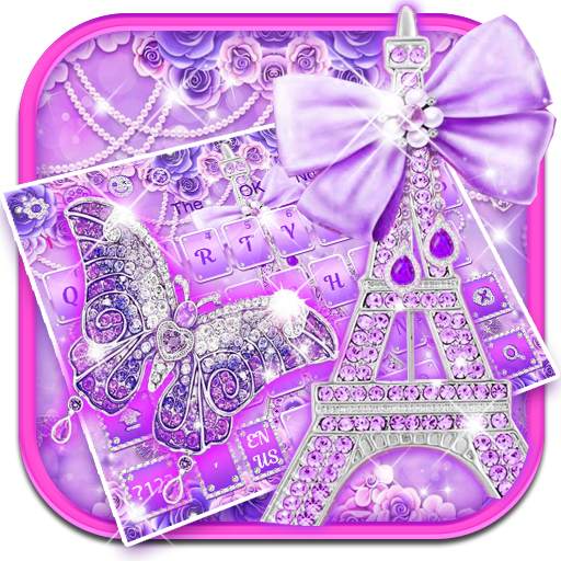 Purple Paris Butterfly Keyboard 10001004