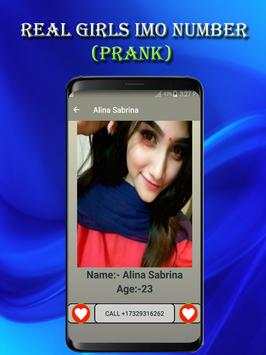 Real Girls Imo Number (prank) screenshot 6