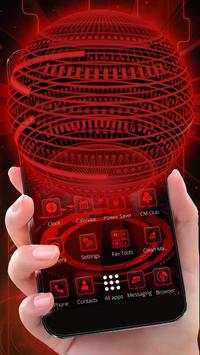 3D Red Tech Hologram Solar Theme⭕🌞 screenshot 3
