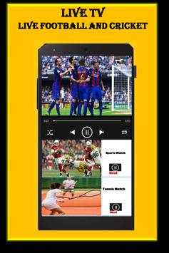 Live TV w : Sports Channel screenshot 2