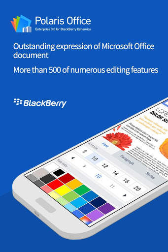 Polaris Office for BlackBerry screenshot 3