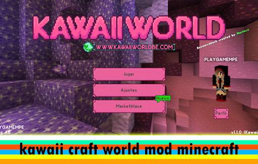 Minecraft Kawaii WorldCraft screenshot 1