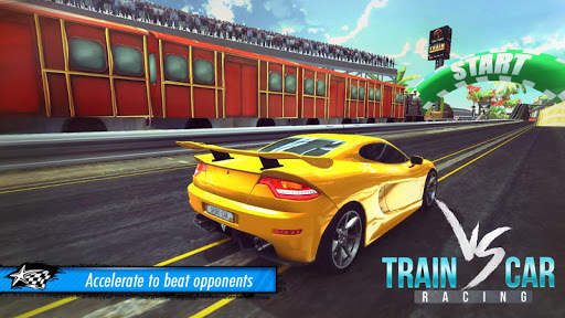 Train vs Car Racing 3D screenshot 1