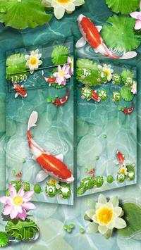 Fancy 3D koi fish theme screenshot 2