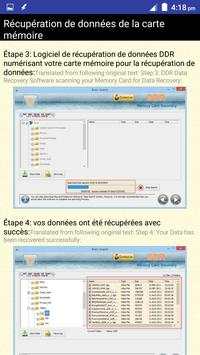 Récupération de données de la carte mémoire Help 4 تصوير الشاشة