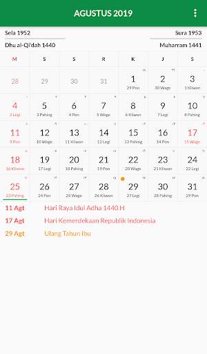 Kalender Indonesia screenshot 1