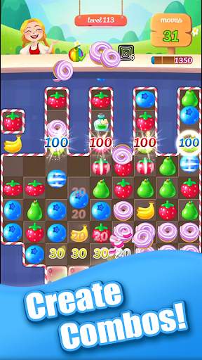 New Sweet Fruit Punch: #1 Free Puzzle Match 3 Game screenshot 3