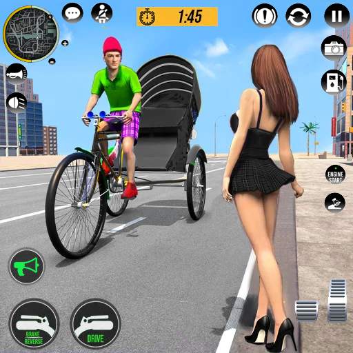 Bicycle Rickshaw Driving Games 3.2