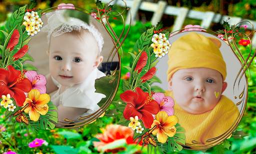 Awesome Double Photo Frame Garden Wale Application screenshot 2