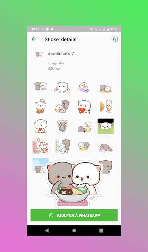 Mochi Peach Cat Stickers for WhatsApp screenshot 4