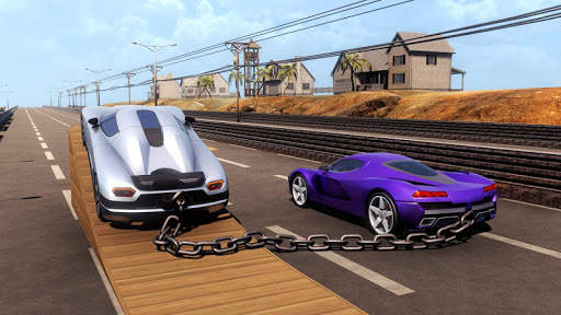 Chained Mega Ramp Car Stunt GT Racing Stunts Game screenshot 3
