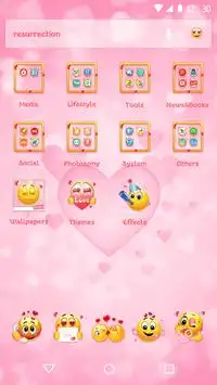 Emoji Theme - Pink Emoji Theme for Android FREE screenshot 2