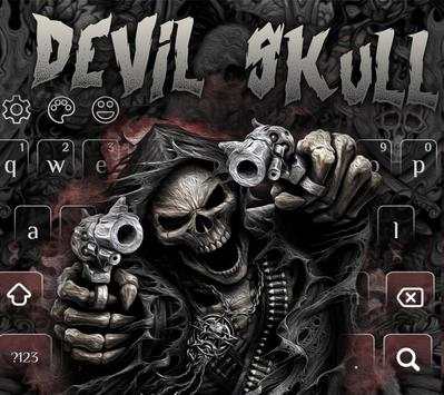 Devil Death Skull Gun Keyboard Theme screenshot 1