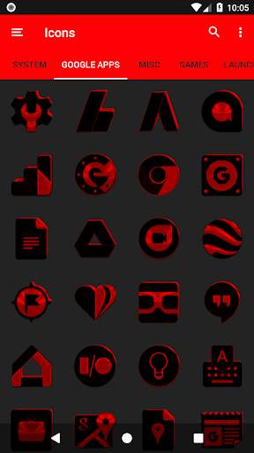 Black and Red Icon Pack screenshot 6