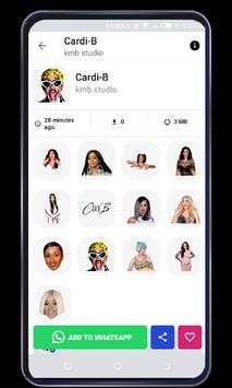 Cardi B Stickers for WhatsApp screenshot 2