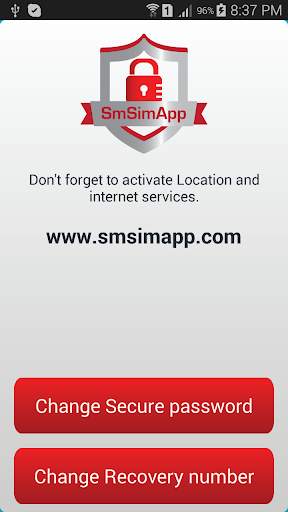 SmSimApp Anti Theft screenshot 1