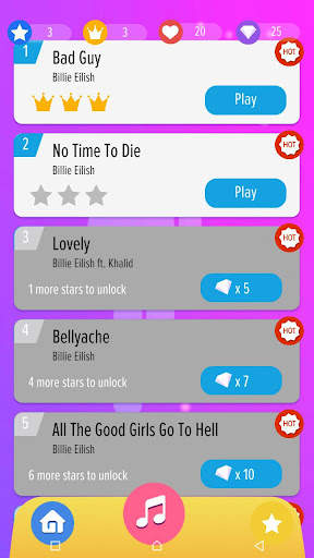 Piano Tiles Game : Billie Eilish 🎹 screenshot 4