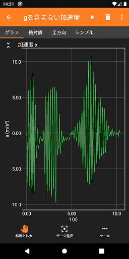 phyphox screenshot 3