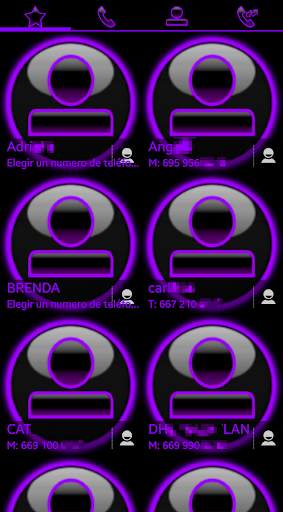 THEME SWIPE DIALER GLOW PURPLE screenshot 4