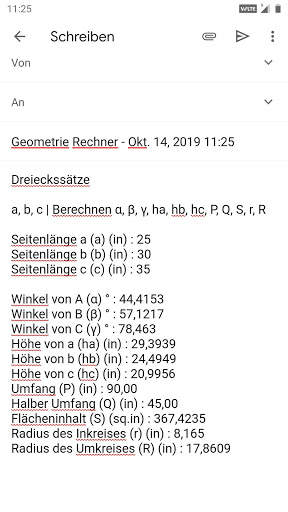 Geometrie Rechner screenshot 8