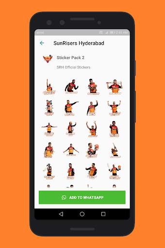 SunRisers Hyderabad Stickers screenshot 3
