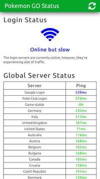 Online Status of Pokemon GO screenshot 1