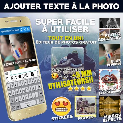 Ajouter du Texte à la Photo App (2020) 🇫🇷 screenshot 1