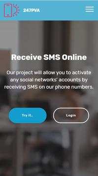 Receive SMS Online - 247pva.com screenshot 1