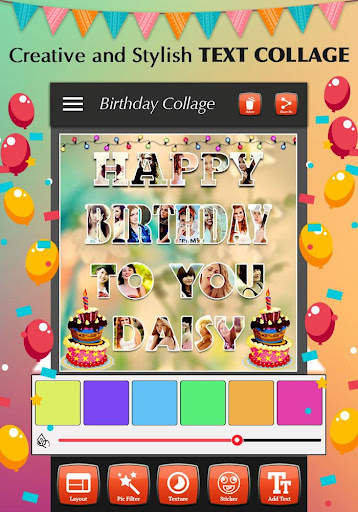 Happy Birthday Photo Collage 2 تصوير الشاشة