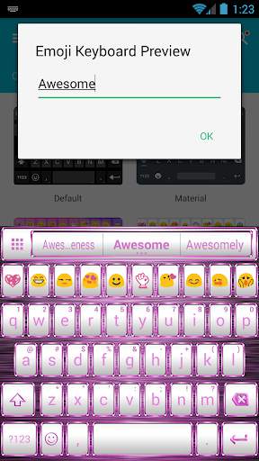 Emoji Keyboard Frame WhitePink screenshot 2
