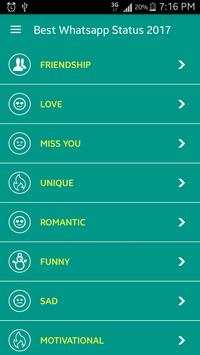 Best Whatapp Status 2017 screenshot 2