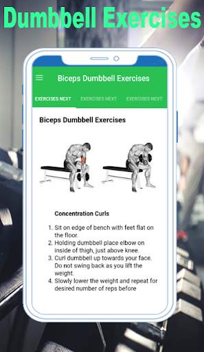 Dumbbell Exercises Free screenshot 4