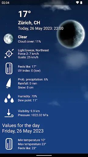Weather Switzerland XL PRO screenshot 3