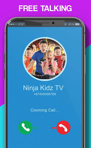 Ninja Kids Fake Call screenshot 1