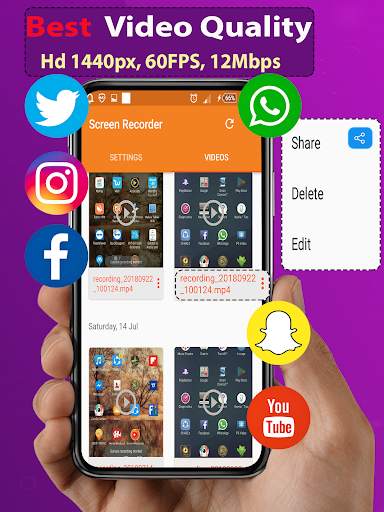 Screen recorder Pro - Record game, record video 3 تصوير الشاشة